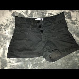 High waisted black shorts